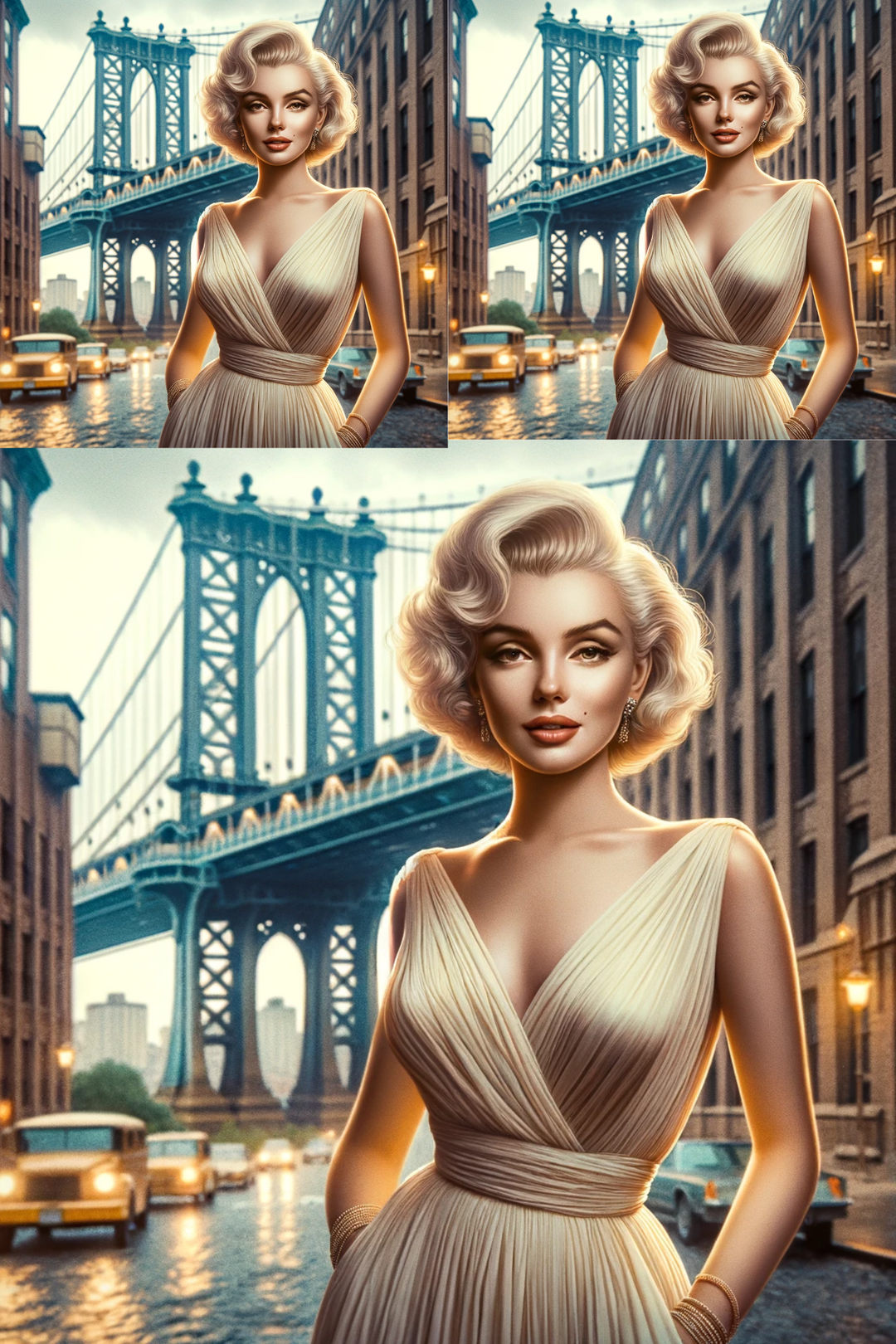 Rice Paper for Decoupage Marilyn Monroe and the Brooklyn Bridge Cat. No. 05