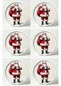 Rice Paper for Decoupage Santa Claus On White Background In Ovals Collage Cat. No. 1534