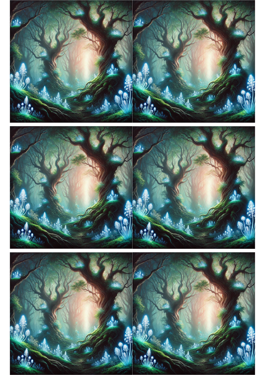 Rice Paper For Decoupage Mystical Forest Collage, Cat. No. 2152