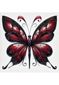 Rice Paper For Decoupage Gothic Style Butterfly With Shades Of Red Full Cat. No. 2384