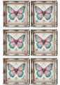 Rice Paper For Decoupage Butterfly In Frame Shabby Chic Collage, Cat. No. 2148