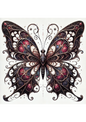 Rice Paper For Decoupage Butterfly In Gothic Style 3 Full, Cat. No. 2131