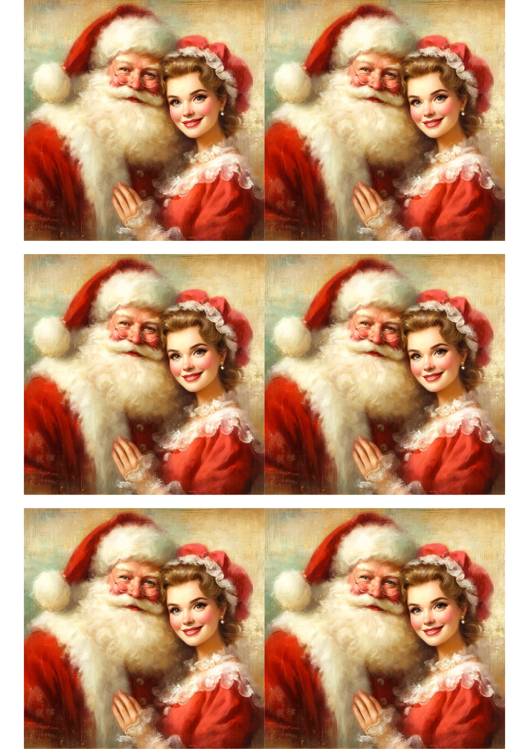 Reispapier für Decoupage, Collage „Mr. und Mrs. Santa Claus“, Kat.-Nr. 2873
