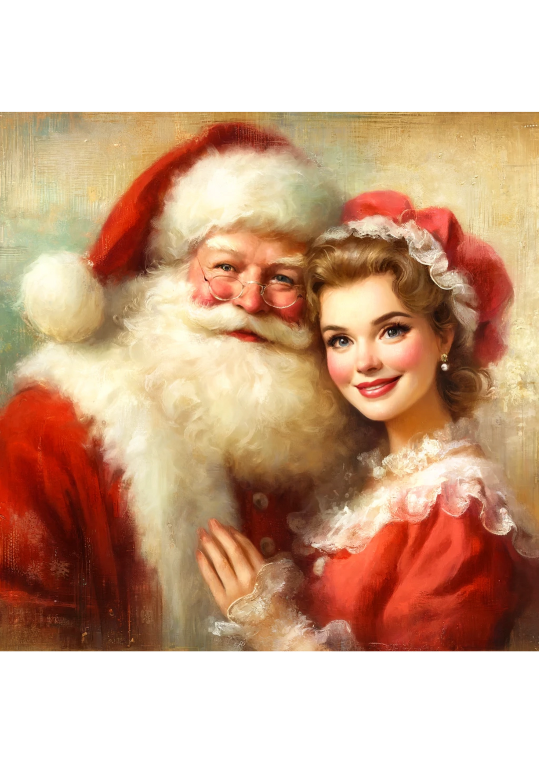 Reispapier für Decoupage Herr und Frau Weihnachtsmann, vollständige Kat.-Nr. 2874