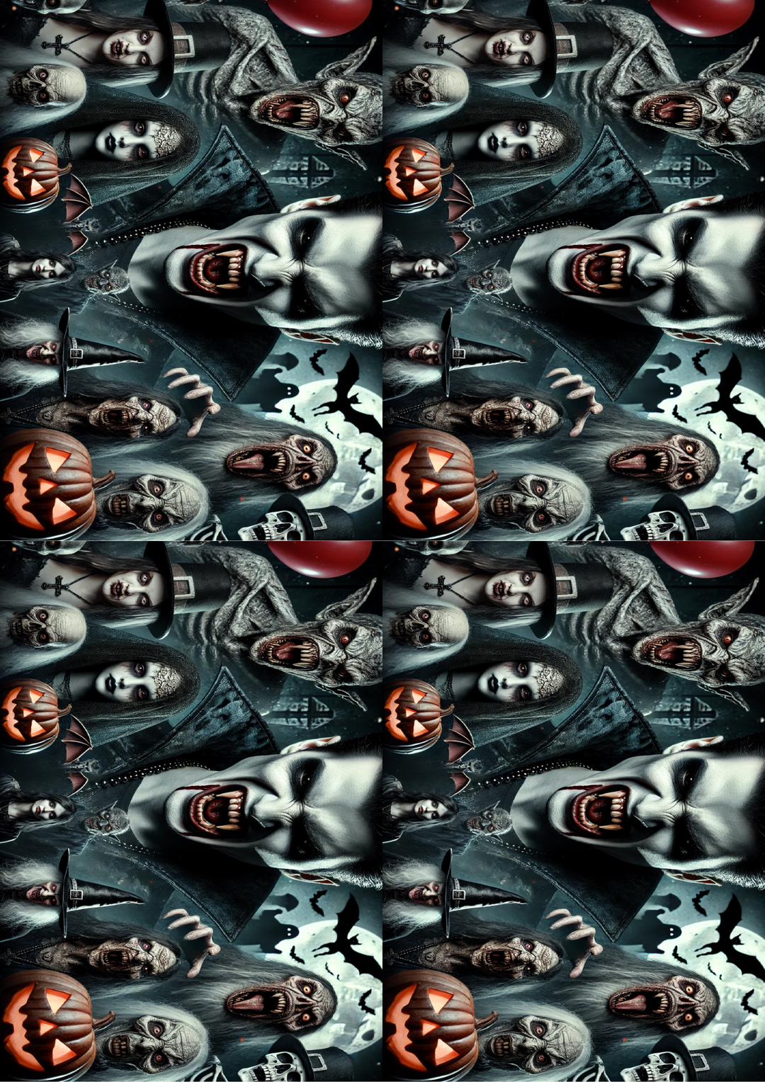 Rice Paper for Decoupage Dark Vampires Collage Cat. No. 1626
