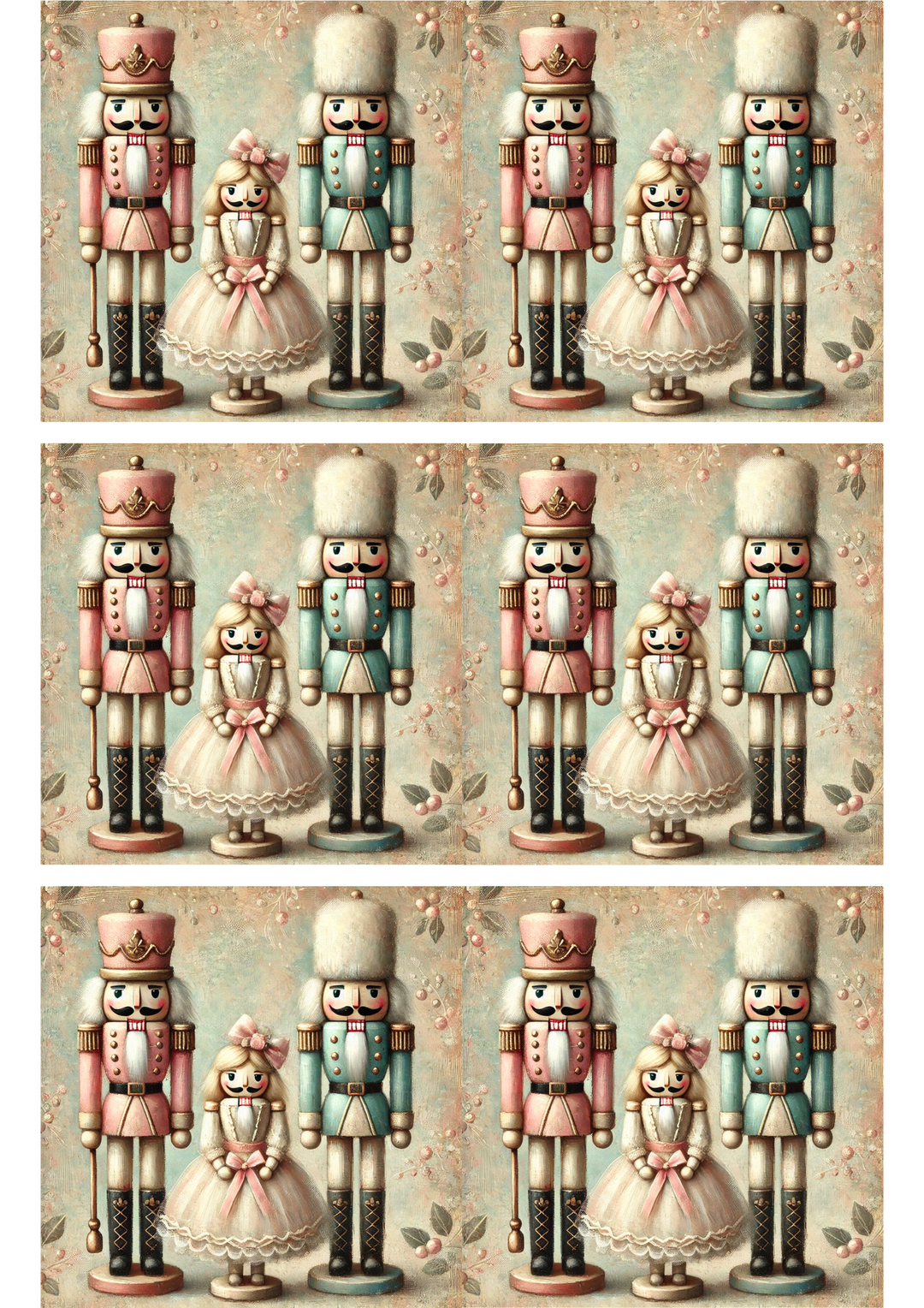 Reispapier für Decoupage Nussknacker Schabby Chic Collage Kat. Nr. 3065