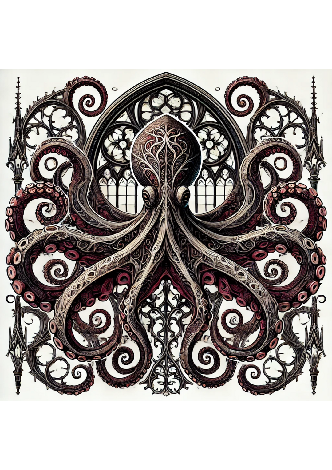 Octopus Rice Paper Rice Paper For Decoupage Octopus In Gothic Style Full, Cat. No. 2187 ...