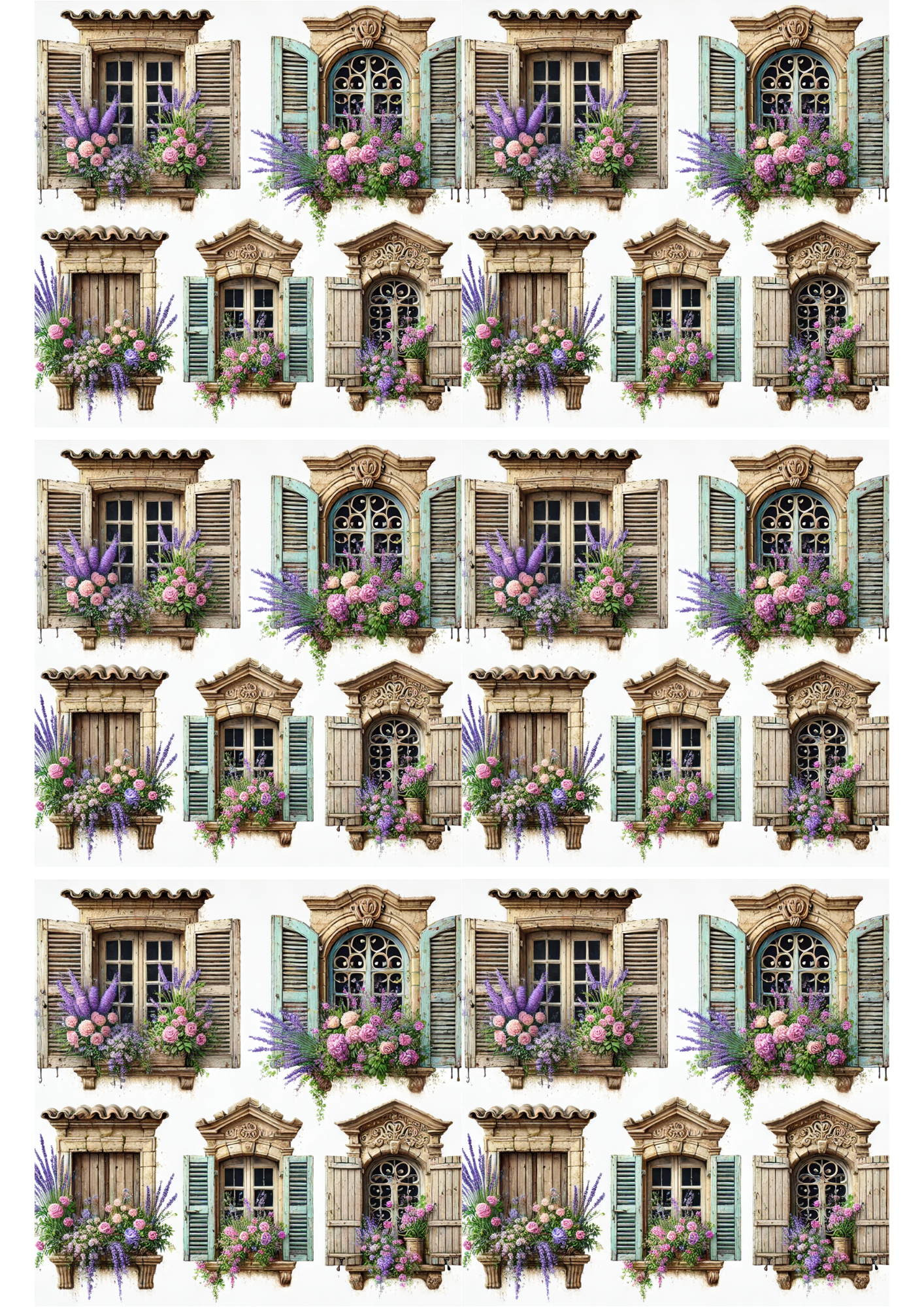 Collage Paper Rive Window Rice Paper For Decoupage Windows In Houses In Provence Collage, Cat. N ...