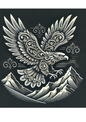 Rice Paper for Decoupage Eagle In Mountains Gothic Style Full Cat. No. 1444