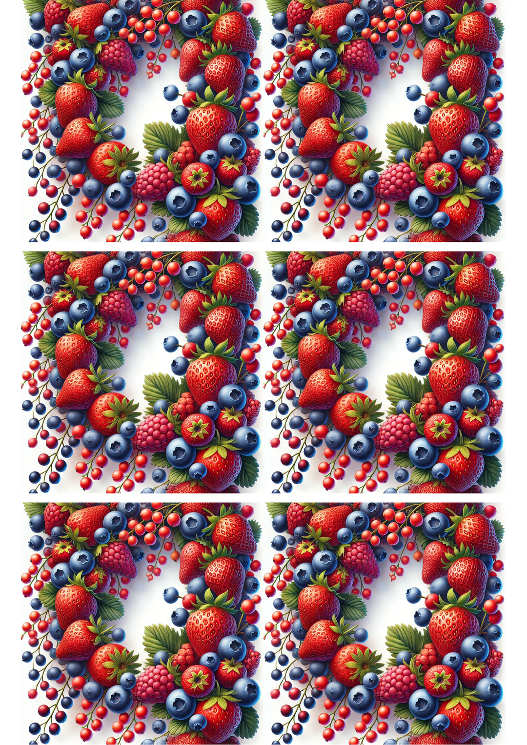 Rice Paper For Decoupage Fruit Garland Collage, Cat. No. 2200