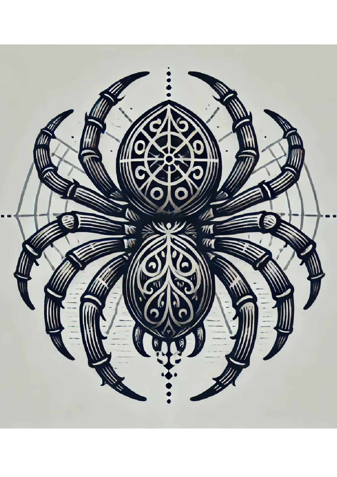 Rice Paper for Decoupage Spider In Gothic Style Full Cat. No. 1446