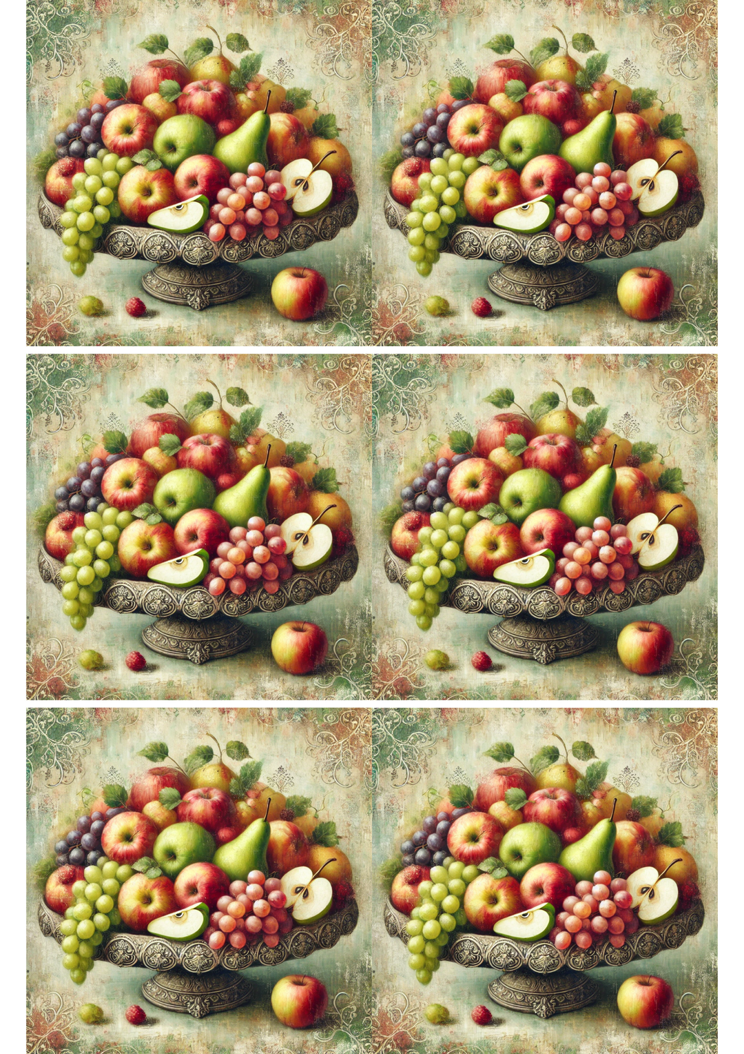 Rice Paper For Decoupage Fruit Tray Collage Cat. No. 2216