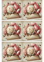 Rice Paper For Decoupage Peonies From Envelope Collage Cat. No. 3089