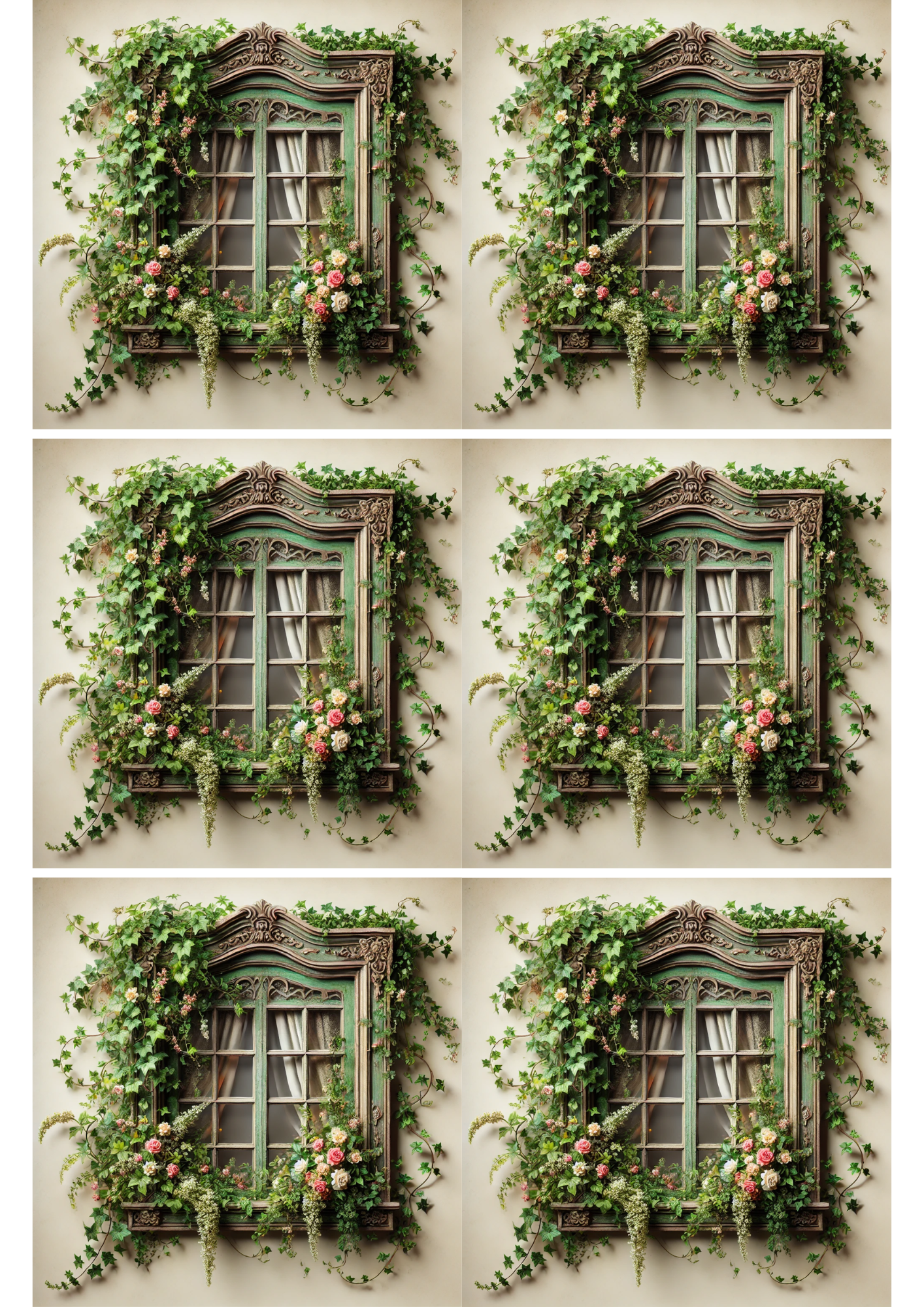 Collage Paper Rive Window Rice Paper For Decoupage Beautiful Window Collage Cat. No. 2242 – The ...