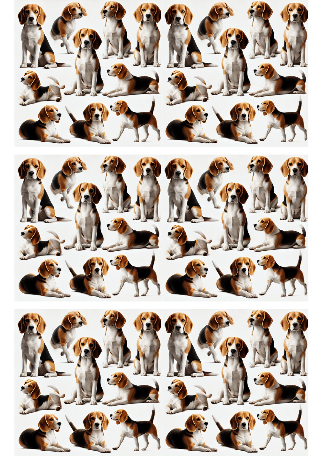 Reispapier für Decoupage Beagle Dog Mix Collage Kat. Nr. 3091