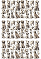 Rice Paper For Decoupage Dogs Mix Collage Cat. No. 3093