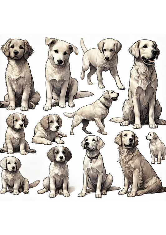 Rice Paper For Decoupage Dogs Mix Full Cat. No. 3094