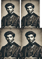 Rice Paper for Decoupage Handsome Victorian Man Collage Cat. No. 1453