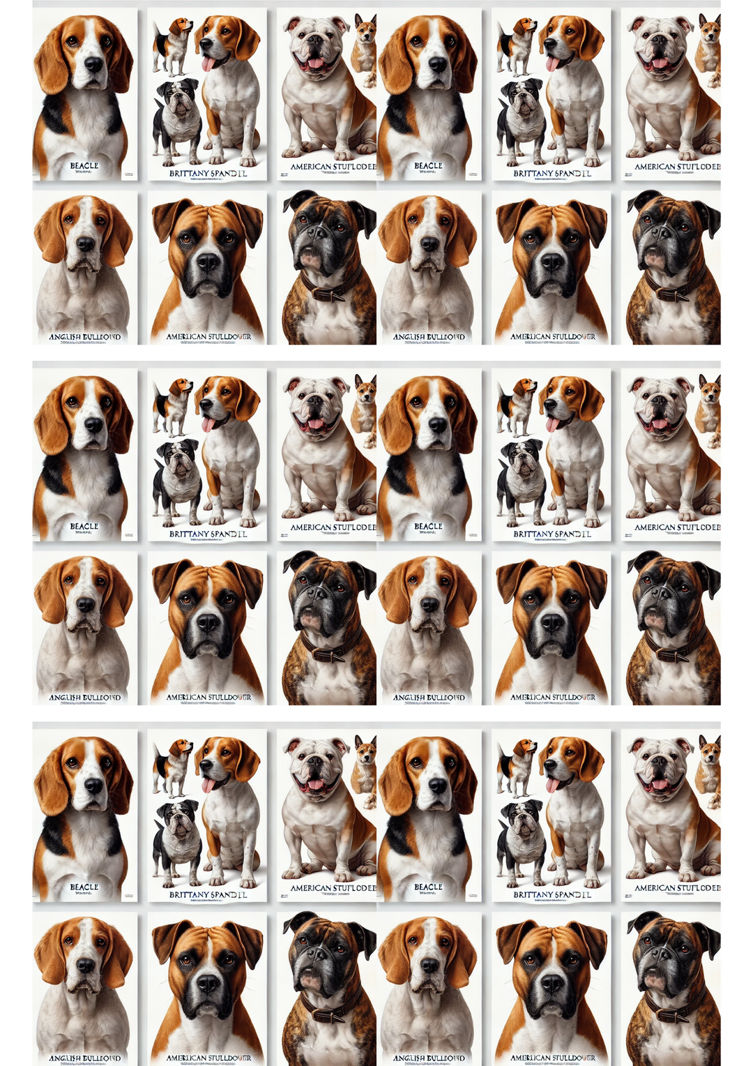 Rice Paper For Decoupage Dogs Mix Collage Cat. No. 3099