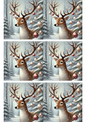 Rice Paper For Decoupage Reindeer Collage Cat. No. 3115