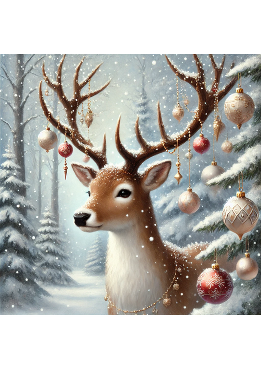 Rice Paper For Decoupage Reindeer Full Cat. No. 3116