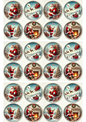 Rice Paper For Decoupage Santa Claus In Round Frames Collage Cat. No. 3127