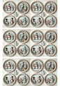Rice Paper For Decoupage Snowman In Round Frames Collage Cat. No. 3133