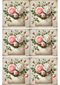 Rice Paper For Decoupage Roses In Envelope Vintage Collage Cat. No. 3135