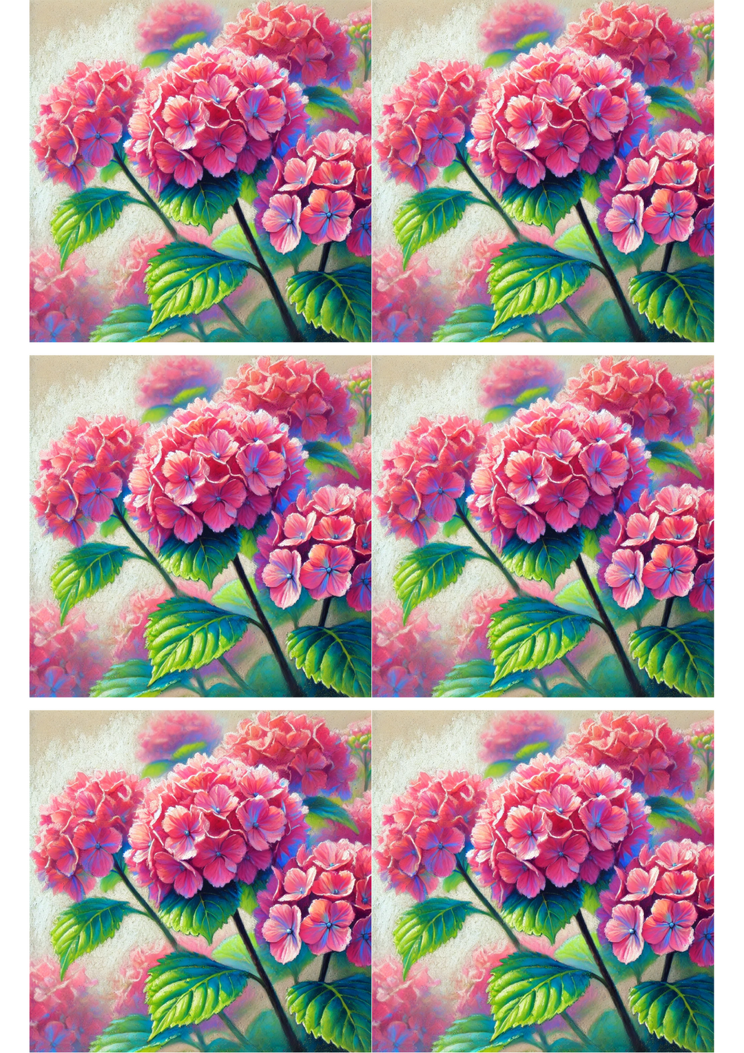 Hydrangea Rice Paper Rice Paper For Decoupage Pink Hydrangeas Collage Cat. No. 2373 – The ...