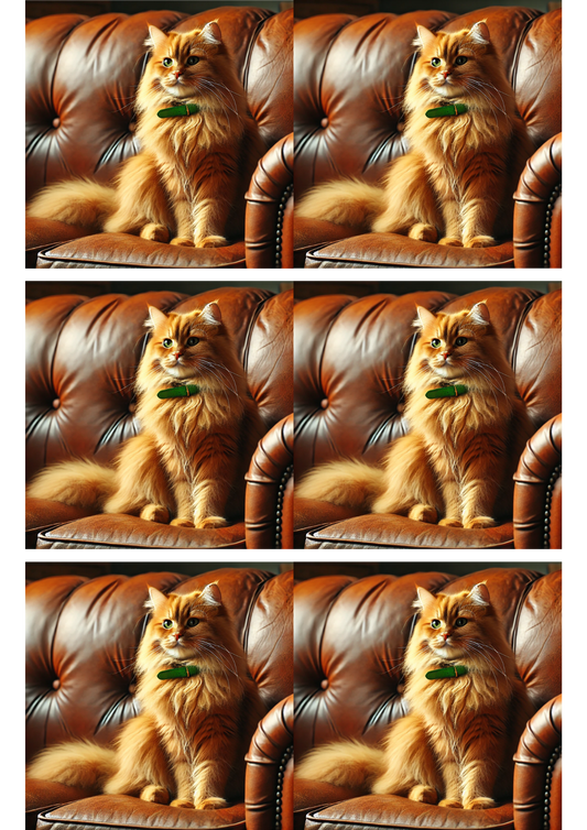 Rice Paper For Decoupage Ginger Kitty Collage Cat. No. 3139