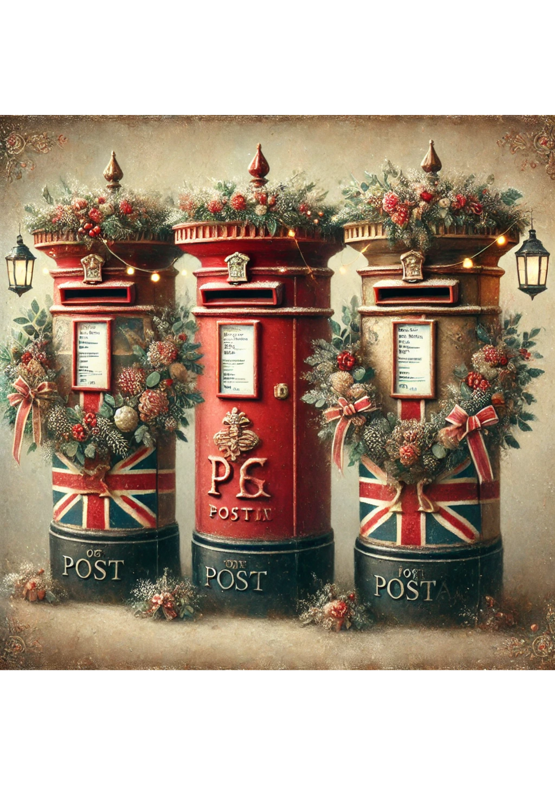 Reispapier für Decoupage Britische Briefkästen, vollständig, Kat. Nr. 2896