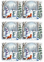 Rice Paper For Decoupage Snowmen and Fox Collage Cat. No. 2469