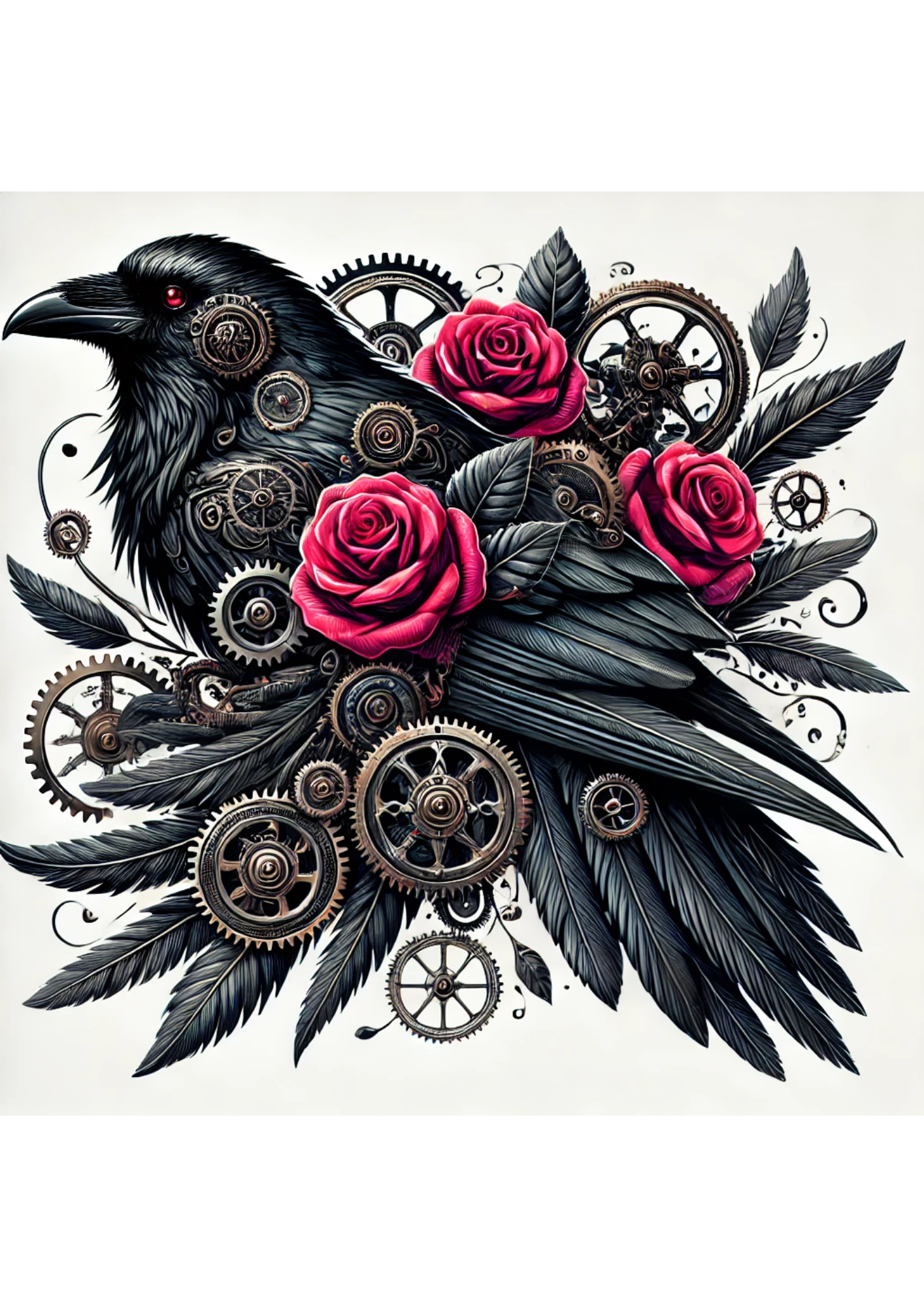 Raven Ripped Paper Effect Rice Paper For Decoupage Raven Steampunk Full Cat. No. 2904 – The ...