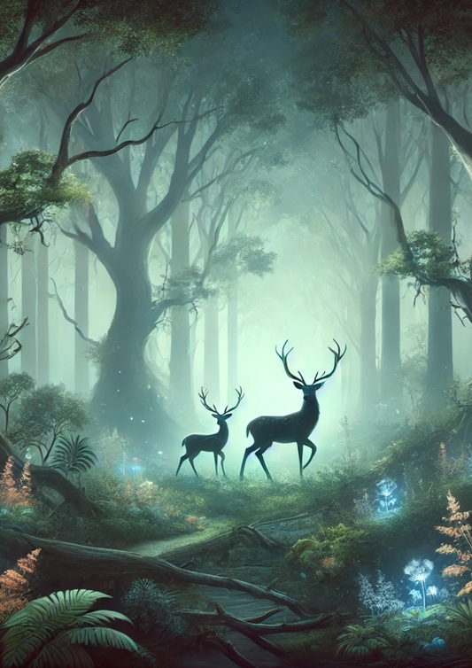 Rice Paper For Decoupage Stag In Secret Forest Full Cat. No. 2492