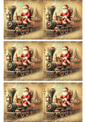 Rice Paper For Decoupage Santa Claus the Train Driver Collage Cat. No. 2921