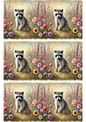 Rice Paper For Decoupage Raccoon On Spring Meadow Collage Cat. No. 3165