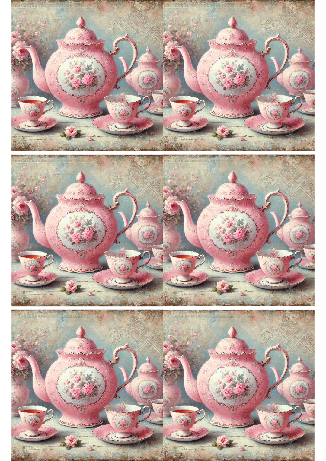 Reispapier für Decoupage-Teekannen-Collage Kat. Nr. 2531