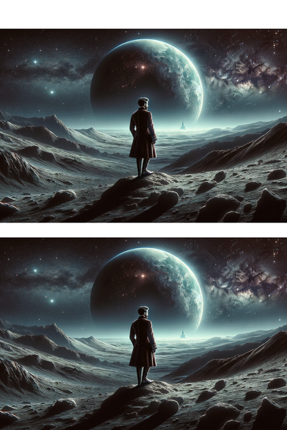 Rice Paper for Decoupage Twardowski On the Moon Collage Cat. No. 436