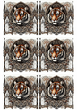 Rice Paper For Decoupage Bengal Tiger Gothic Style Collage Cat. No. 2551