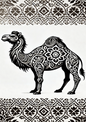 Rice Paper for Decoupage Camel In Gothic Style Full Cat. No. 1480