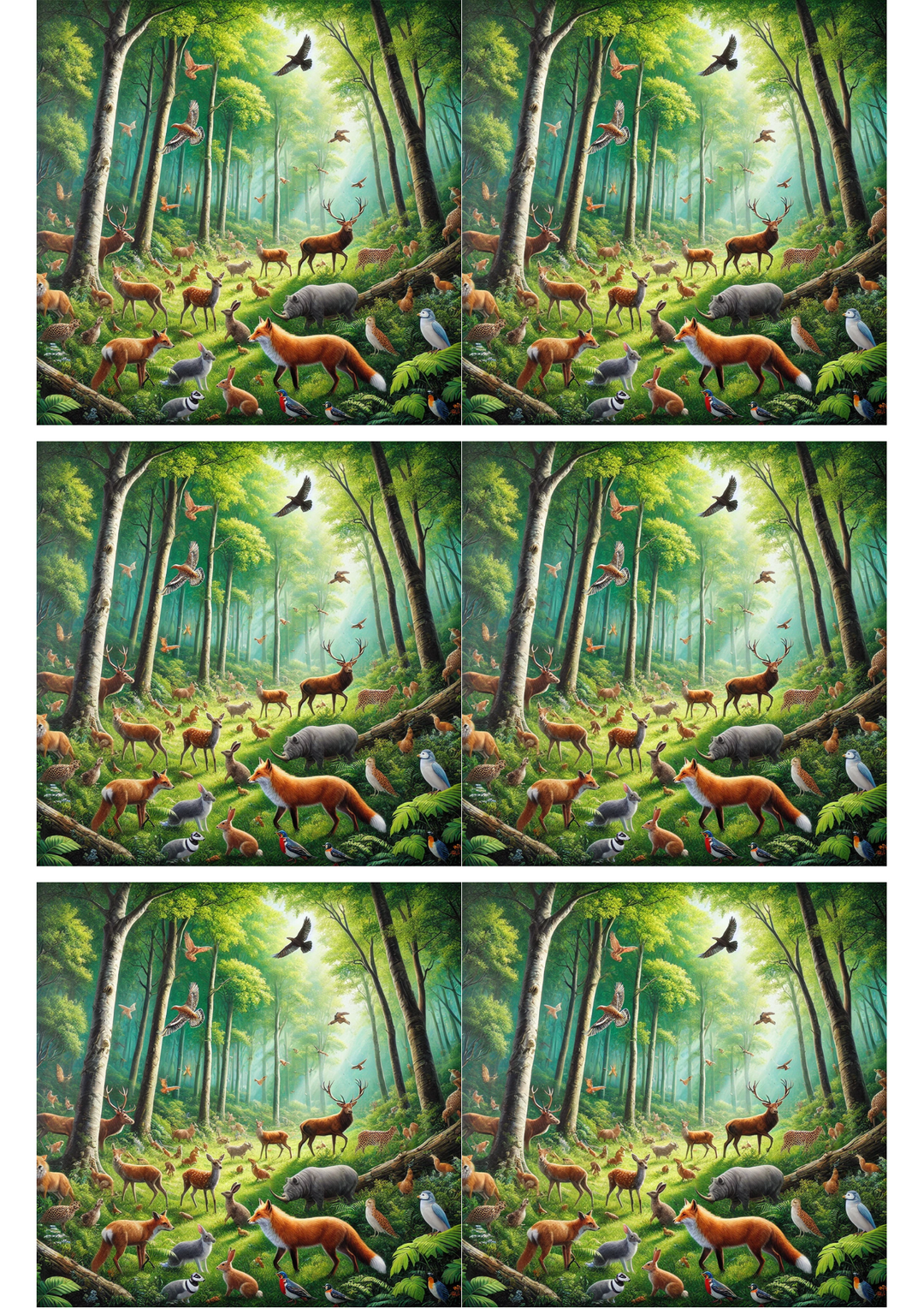 Reispapier für Decoupage-Collage mit Wildtieren, Kat.-Nr. 2659
