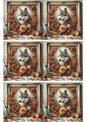 Rice Paper For Decoupage Wolf in Autumn Collage Cat. No. 2661