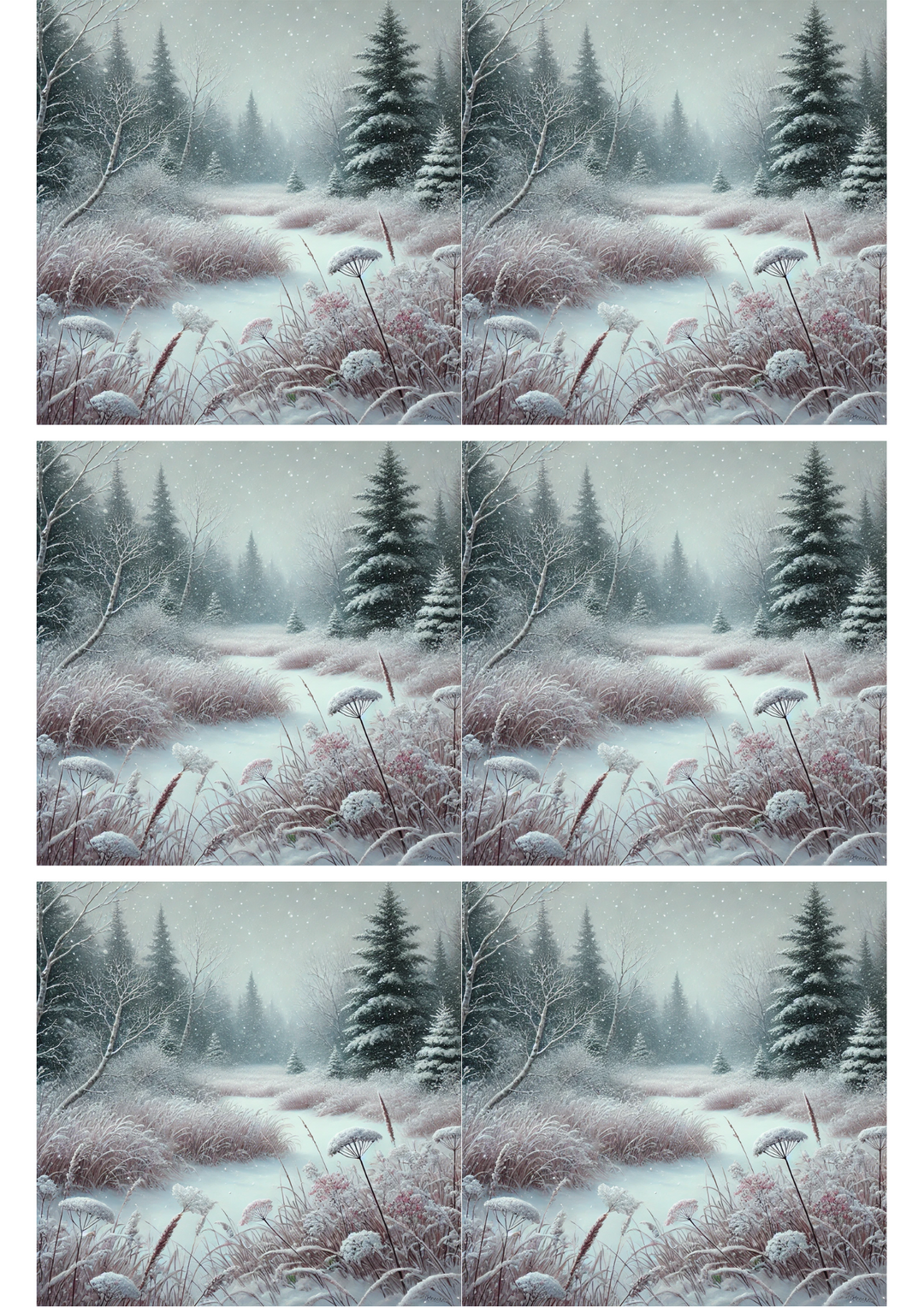 Reispapier für Decoupage Wintercollage Kat. Nr. 2667