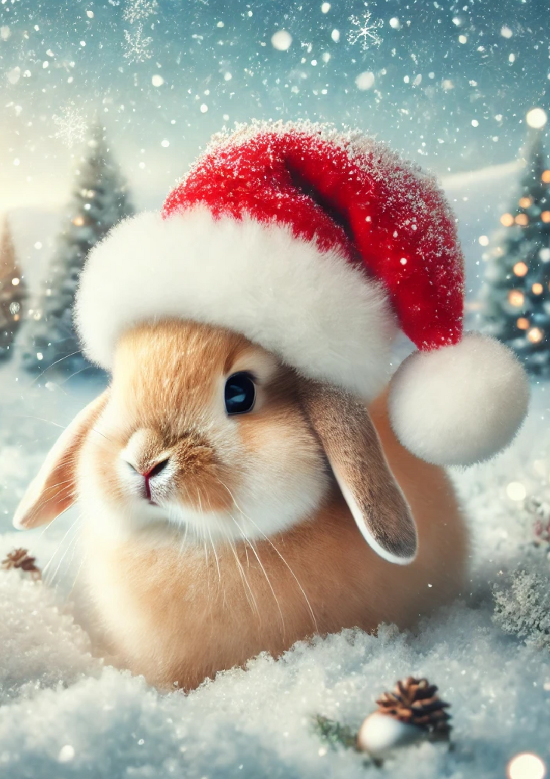 Reispapier für Decoupage Winterhase Voll Kat. Nr. 2676