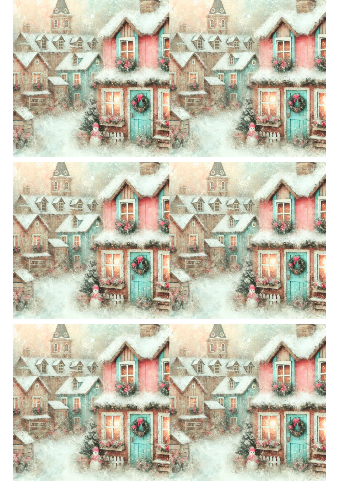 Reispapier für Decoupage Winter Village 3 Collage Kat. Nr. 2783