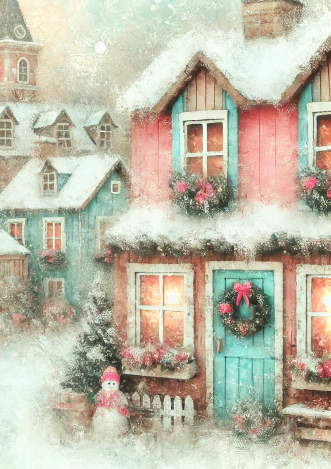 Reispapier für Decoupage Winter Village 3 Full Kat. Nr. 2784