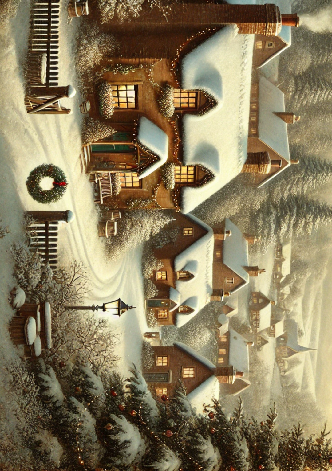 Reispapier für Decoupage Winter Village Full Kat. Nr. 2682