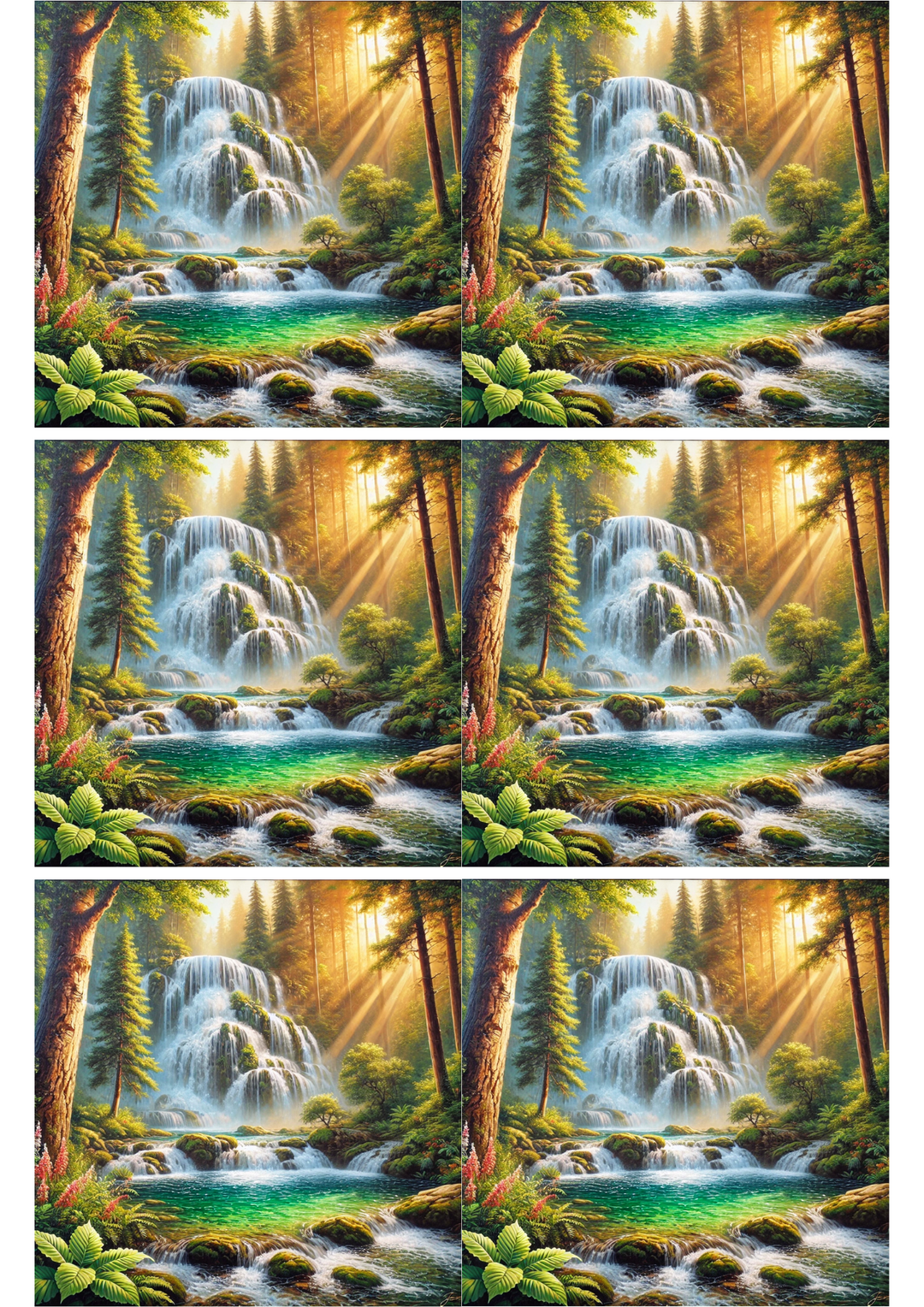 Reispapier für Decoupage-Wasserfall-Collage Kat. Nr. 2685