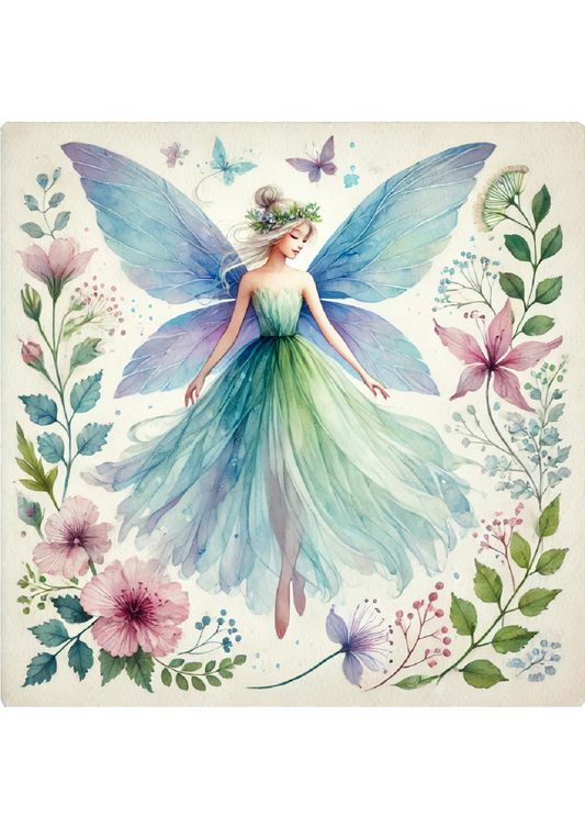 Rice Paper For Decoupage Fairy Watercolor 2 Full Cat. No. 2706