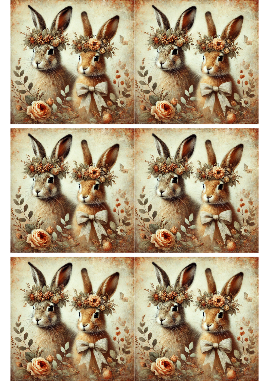 Reispapier für Decoupage-Hasen im Herbst Collage Kat. Nr. 2723